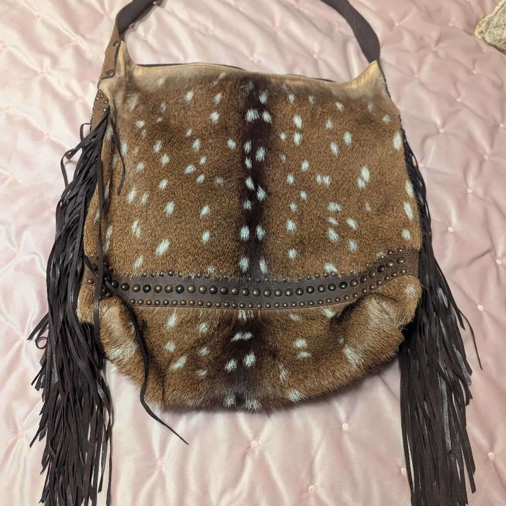 Juan Antonio Hair On Hide Axis fringe Bag